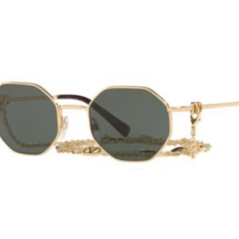Valentino Gold and Black Sunglasses - Picture 6 of 6